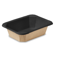 Контейнер 500 мл, 187х140х45 мм, без окна, без крышки, крафт-черн, карт., 70 шт/упак "OSQ" Octobox 500 Black Wood 560 шт/кор РОССИЯ OSQ OCTOBOX 500 (BW) (560)