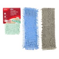 Моп плоский 400х120 мм, карман, цвет в ассорт., микрофибра "Home Queen" 6 шт/упак 24 шт/кор КИТАЙ 57220