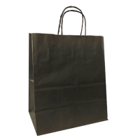 Пакет [240+140]х280 мм с круч. ручками, черн., бум., 300 шт/кор 300 шт/упак РОССИЯ 010-101116-002