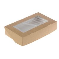 Контейнер 2500 мл, 260х260х40 мм, с окном, неразъемн.крышка, крафт-бел., карт., 150 шт/кор "OSQ" TaBox Pro РОССИЯ OSQ TABOX PRO 2500 K