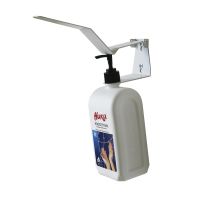 Держатель для жидкого мыла, с локт. рычагом, бел., нерж., 1000 мл 4 шт/кор РОССИЯ