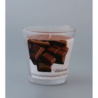 Свеча ароматиз. в стакане d65хh65 мм, Шоколад, коричн. 12 шт/кор РОССИЯ 321527