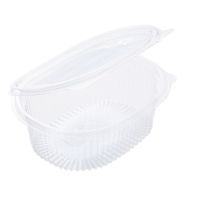 Контейнер 500 мл 1-секц., овал 158,3х129х54,8 мм, неразъем.крышка, прозр., ПЭТ, 700 шт/кор "Upax-Unity" 700 шт/упак РОССИЯ КС Кр-500