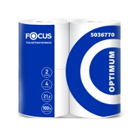 Бумага туалетная 2-сл. "Focus" Optimum, бел., 22 м, 4 рул/упак 14 упак/кор РОССИЯ 5036770