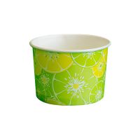Контейнер 250 мл, d93хh65 мм, диз. "Цитрус зеленый", без окна, без крышки, разноцв., карт., 50 шт/упак 800 шт/кор РОССИЯ