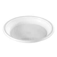 Тарелка одноразовая мелкая d165 мм, бел., ПП, 50 шт/упак 1 400 шт/кор РОССИЯ