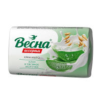 Мыло туалетное "Весна" Алоэ и Овсяное молочко, 90 г, 6 шт/упак 12 упак/кор РОССИЯ 6089