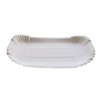 Тарелка одноразовая мелкая 130x200 мм, бел., карт, 50 шт/упак 700 шт/кор РОССИЯ 002А-2010-0208-001/050/0700/48