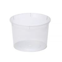 Контейнер для пресервов/мёда, 500мл, круглый, d 112мм, h 75мм, "ведро", полупрозрачный, ПП