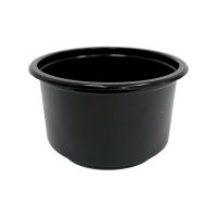 Контейнер 350 мл 1-секц. d115хh58,6 мм, без крышки, черн., ПП, 50 шт/упак 500 шт/кор РОССИЯ