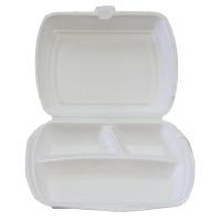 Ланчбокс 3-секции внешн.250х207х61мм, внутр. 247х180х57 мм, белый