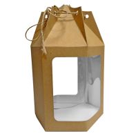 Коробка для кондит. изделий [мешок] 180х115х180 мм, с окном, крафт-бел., карт., 25 шт/упак 25 шт/кор РОССИЯ У01496