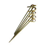 Пика 100 мм, диз. "Узелок", беж., бамбук, 100 шт/упак 40 упак/кор КИТАЙ 440-702