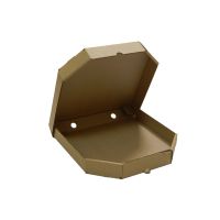 Коробка для пиццы, 350х350х40мм, бурый, 3-х сл картон, скошенные углы