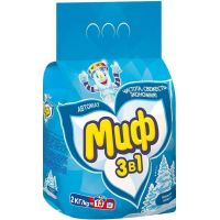 Стиральный порошок для всех видов тканей "Миф" Морозная свежесть, 3 в 1, автомат, 2000 г 8 шт/кор РОССИЯ