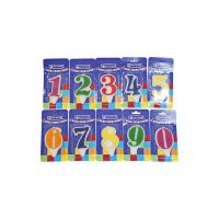 Свеча для торта диз. "Волна. Цифра 9", разноцв., 1 шт/упак "МИСТЕРИЯ" 100 шт/кор РОССИЯ