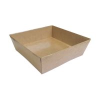 Картонный контейнер, квадратный, коричневый, внеш. 150х150х49 мм, внутр. 133х133х40 мм, ECO SmartPack