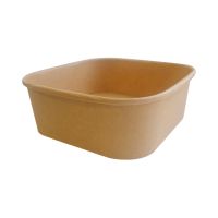 Контейнер 980 мл, 175х175х50 мм, без окна, без крышки, крафт, карт., 50 шт/упак 300 шт/кор КИТАЙ SPB-980ml