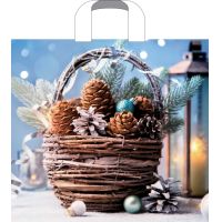 Пакет 380х340 мм, 70 мкм с петлев. ручками, диз. "Натюрморт", ПВД, 50 шт/упак 500 шт/кор РОССИЯ ПТЛ60901