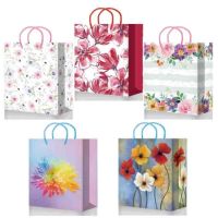 Пакет подарочный [110+60]х140 мм, р-р S с петлев. ручками, диз. в ассорт., бум. лам., 10 шт/упак 480 шт/кор КИТАЙ ПБР53752