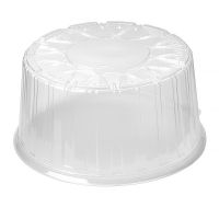 Крышка для торта, 1.5кг, круглая, внешн. d 261мм, h 131мм, внутр. d 232мм,. h 110мм, прозрачная, ОПС