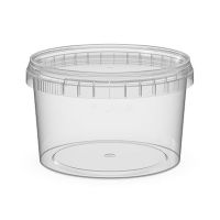 Контейнер для пресервов 650 мл, d132хh82,5 мм, форма "Банка", контр.замок, без крышки, прозр., ПП, 200 шт/кор "Перинт" 200 шт/упак РОССИЯ 650/132/К