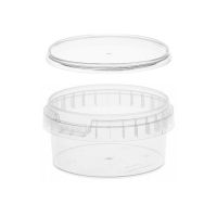 Контейнер для пресервов 210 мл, d95хh46 мм, форма "Банка", контр.замок, крышка в компл., прозр., ПП, 160 шт/кор "Aerosnab" 160 шт/упак РОССИЯ 1208КП