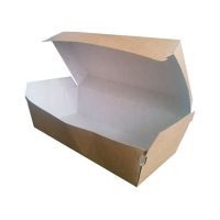 Лоток [короб] для фастфуда 215х75х80 мм, крафт-бел., карт., 50 шт/упак "OSQ" HD Box 400 шт/кор РОССИЯ HD Box