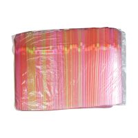 Трубочки для коктейлей 210 мм, d5 мм, цвет в ассорт., пласт. с гофроизгибом, 1000 шт/упак 12 упак/кор БЕЛАРУСЬ 34203703