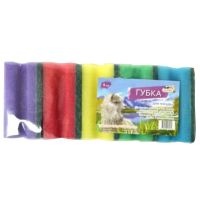 Губка поролоновая для посуды 85х65х40 мм, цвет в ассорт., 5 шт/упак 20 упак/кор РОССИЯ