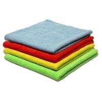 Салфетка из микрофибры 30х30 см, универсальная, красная