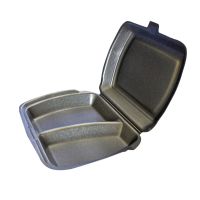 Ланч-бокс 2-секц. 247х208х63 мм, черн., ВПС, 100 шт/кор "Полиформ" 100 шт/упак РОССИЯ Lb-2 чёрн.