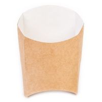 Коробка для картофеля фри 105х50х110 мм, M, крафт-бел., карт., 50 шт/упак "OSQ" Fry 900 шт/кор РОССИЯ OSQ FRY M