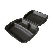 Ланч-бокс 3-секц. 247х208х63 мм, черн., ВПС, 100 шт/кор "Полиформ" 100 шт/упак РОССИЯ Lb-3 чёрн.