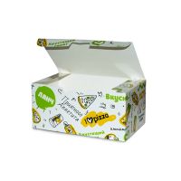 Коробка для наггетсов 135х85х60 мм, M, диз. "Food'корт", карт., 300 шт/кор 300 шт/упак РОССИЯ