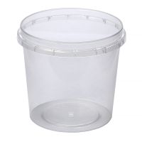 Контейнер для пресервов/мёда 280мл,"банка"d=93мм, h=63мм, полупрозрачный, контрольный замок, ПП