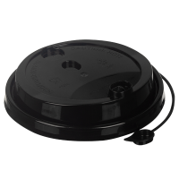 Крышка для стакана d90 мм с пробивным слотом и заглушкой, черн., ПП, 50 шт/упак 1 000 шт/кор РОССИЯ 3001ч