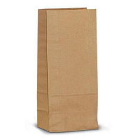 Пакет на вынос [120+80]х330 мм S без ручек, крафт, бум., 1000 шт/кор 1 000 шт/упак РОССИЯ