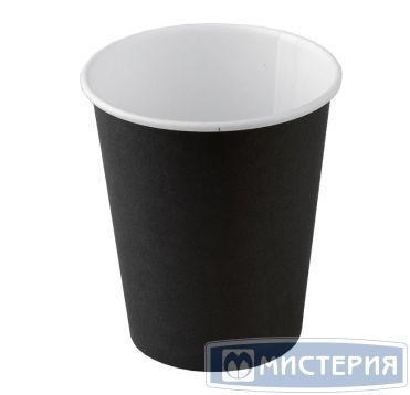 Стакан для холодных и горячих напитков, 0.25л, черный, картон