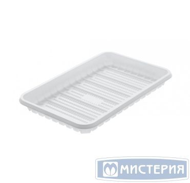 Лоток пищевой 229х150х23,3 мм, серия №3, бел., ПП, 100 шт/кор "Upax-Unity" 100 шт/упак РОССИЯ 1000г бел.