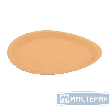 Тарелка одноразовая мелкая d180 мм, крафт, карт, 100 шт/упак "OSQ" Eco Plate Pure Kraft 800 шт/кор РОССИЯ O2 Plate 180 Pure Kraft
