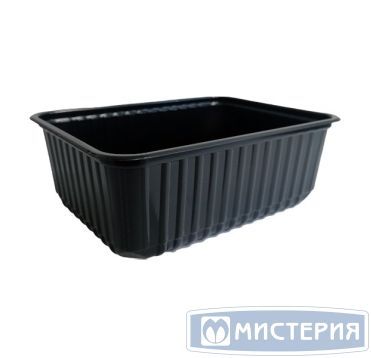 Контейнер 750 мл 1-секц. 179х132х48 мм, серия 179, без крышки, черн., ПП, 50 шт/упак 500 шт/кор РОССИЯ
