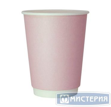 Стакан бумажный 300 мл 2 сл., d90 мм, роз., карт., 20 шт/упак "SaaMi" 400 шт/кор РОССИЯ 59450