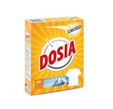Стиральный порошок "Dosia" Альпийская свежесть, автомат, 400 г 22 шт/кор РОССИЯ
