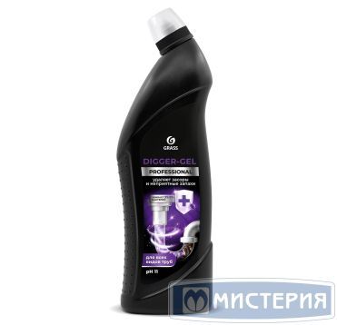 Средство для удаления засоров "Grass" Digger-Gel Professional, изогнутое горло, 1000 мл 8 шт/кор РОССИЯ 125569