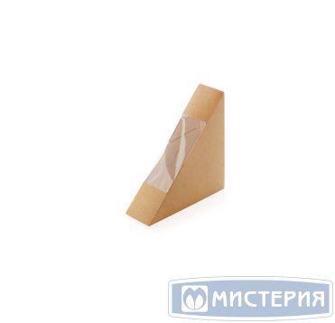 Упаковка [коробка] для сэндвичей 130х130х40 мм, с окном, неразъем.крышка, крафт-бел., карт., 50 шт/упак "OSQ" Sandwich 40 500 шт/кор РОССИЯ OSQ SANDWICH 40 (500)