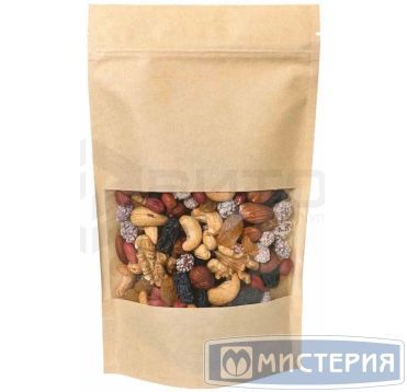Пакет Doy Pack 135х225 мм с окном, крафт, бум., 50 шт/упак 2 000 шт/кор РОССИЯ ДБГО-00005