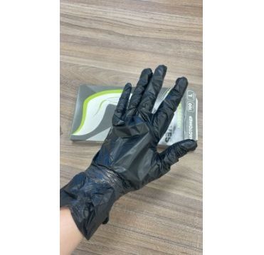 Перчатки одноразовые, размер M, 10 мкм, черн., ТПЕ, 50 пар/упак "Элегрин" 40 упак/кор РОССИЯ 406-088