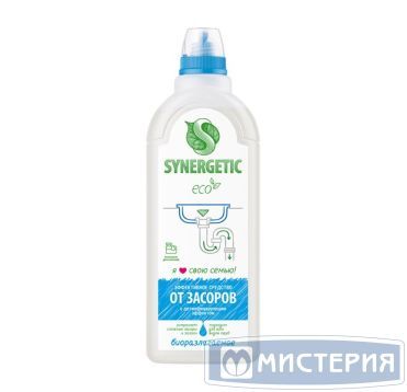 Средство для удаления засоров "Synergetic", флакон, 1000 мл 8 шт/кор РОССИЯ 108100/8