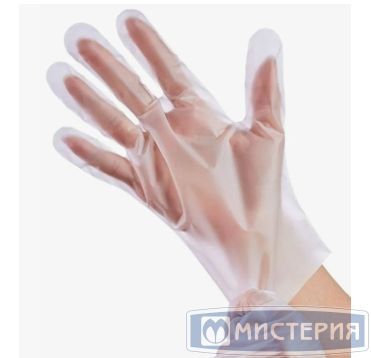 Перчатки одноразовые, размер S, 10 мкм, прозр., ТПЕ, 50 пар/упак 20 упак/кор КИТАЙ